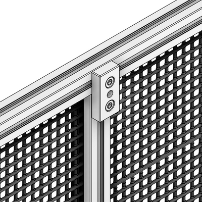 32-3060M10S-3 MODULAR SOLUTIONS FOOT & CASTER CONNECTING PLATE<BR>30MM X 60MM, M10 HOLE, SOLID ALUMINUM W/HARDWARE